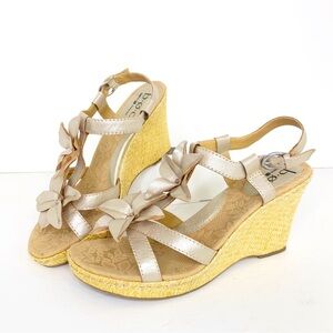 Born Concept b.o.c Edith champagne, wedge, espadrille sandals